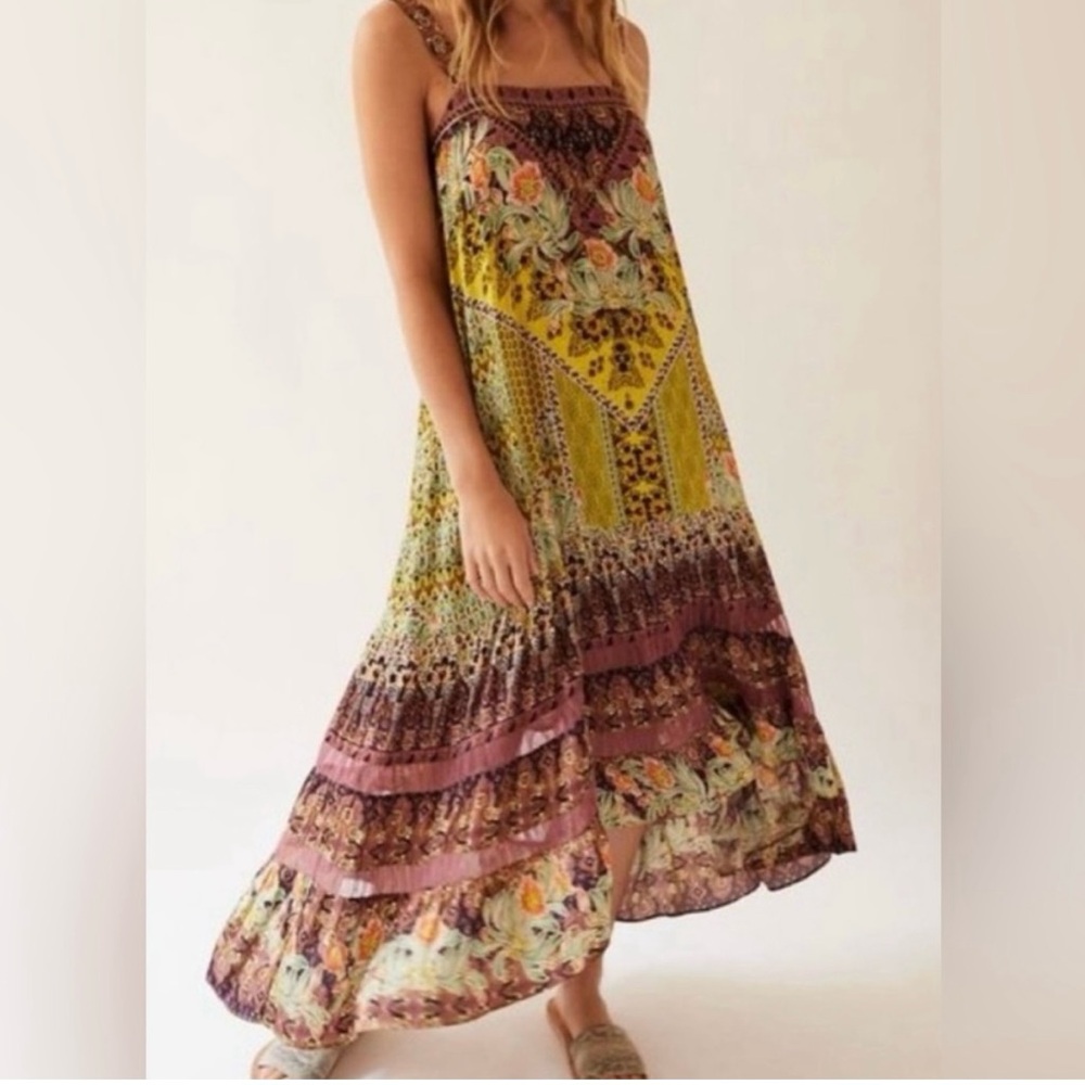 🏷️ SOLD 🏷️Anthropologie Lovett Tiered Maxi Dress Size M